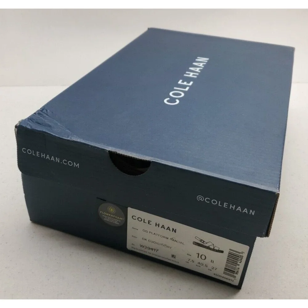 Cole Haan OriginalGrand OG Platform Sandals Dk Cuoio/Ivory (Brown) Womens Sz 10B